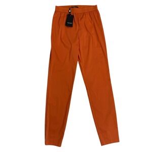 NEW TWINSET Simona Barbieri Orange Elastic Waist Pull On Pants S Lightweight